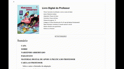 Livro “Narizinho Arrebitado”, de Monteiro Lobato e adaptado por Franco de Rosa. Produzido no âmbito do PNLD 2023.