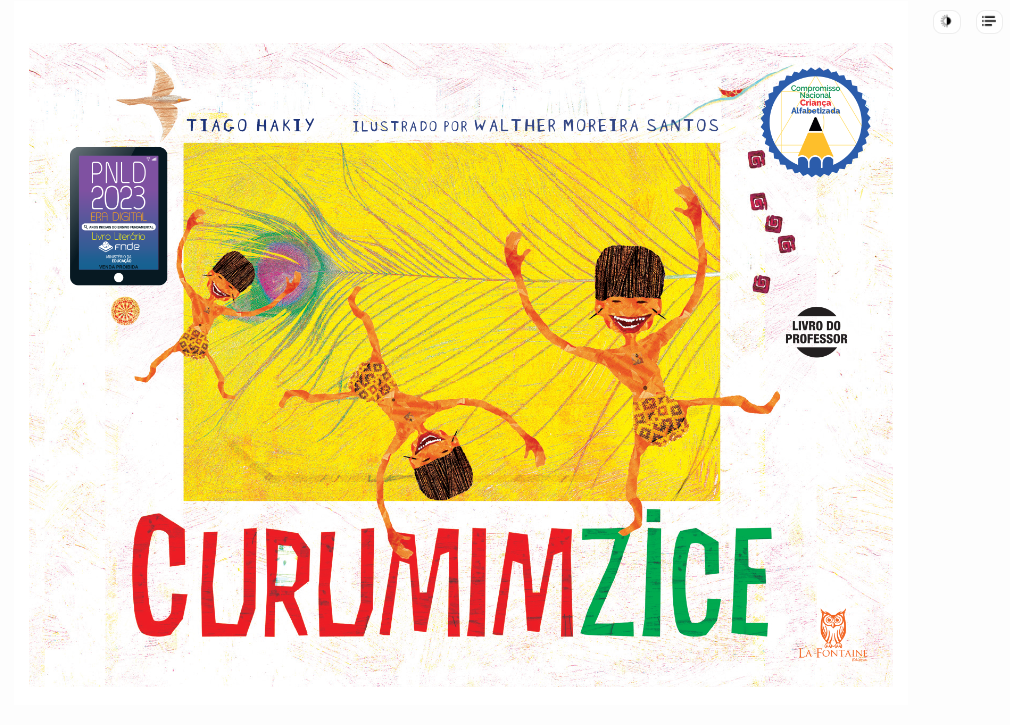 Capa do livro “Curuminzice”, de Tiago Hakty. Editora La Fontaine. Produzido no âmbito do PNLD 2023.