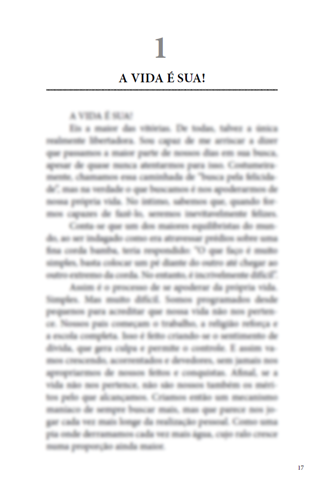 Página do livro 'A Vida é sua!', de Eduardo Moreira, produzido para o Instituto Conhecimento Liberta (ICL).