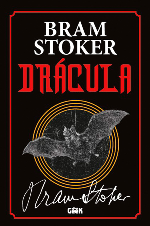 Capa do livro 'Drácula', de Bran Stoker. Editora Geek. Produzido no âmbito do PNLD 2023.